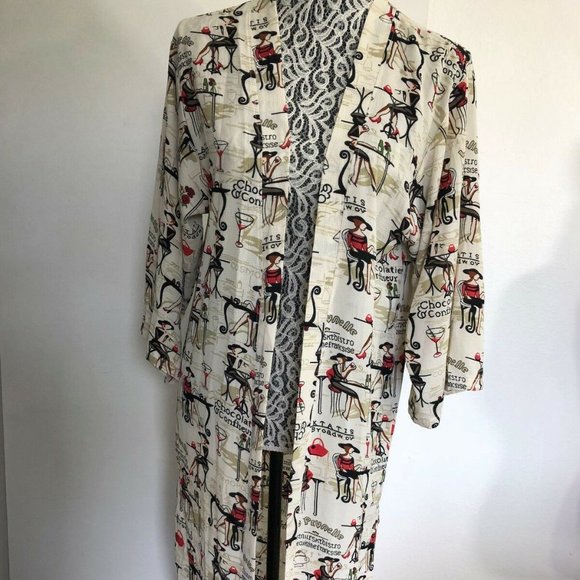 Women's Fashion Robe Duster Open Front Cardigan 14 - Picture 7 of 7